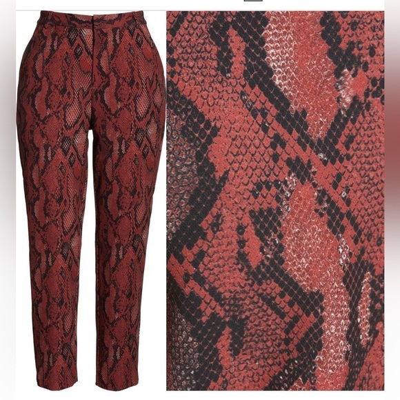 L’agence Ludivine Snakeskin Cropped Trouser Pant - Picture 5 of 11
